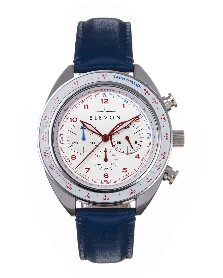 Elevon Bombardier White Dial Men's Watch Ele127-1 In Red   / Blue / White