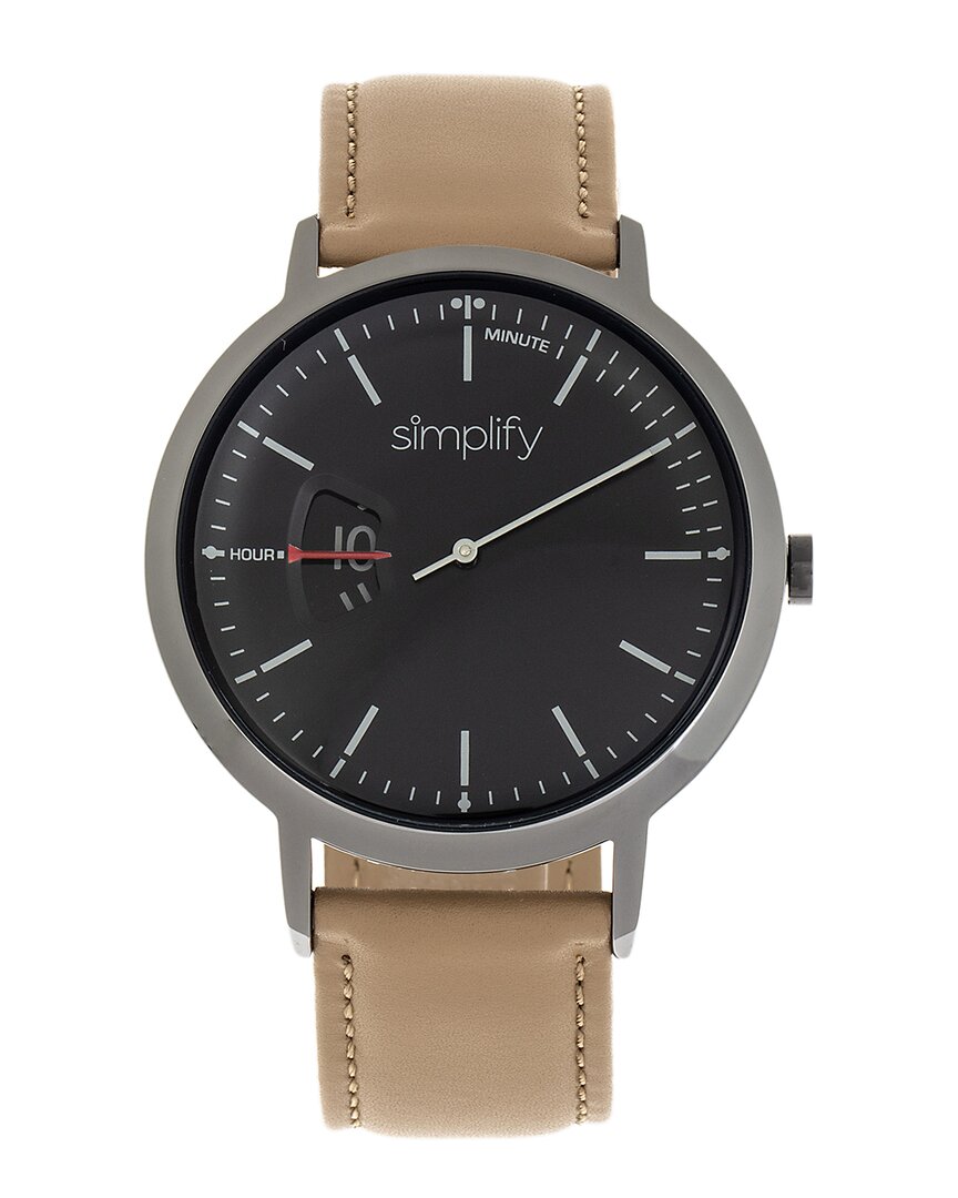 Simplify Unisex The 6500 Watch In Beige / Black