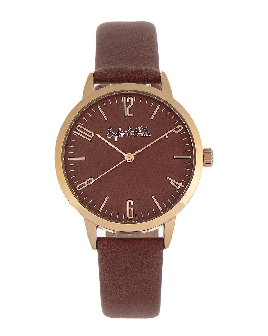 Sophie And Freda Women's Vancouver Watch In Brown