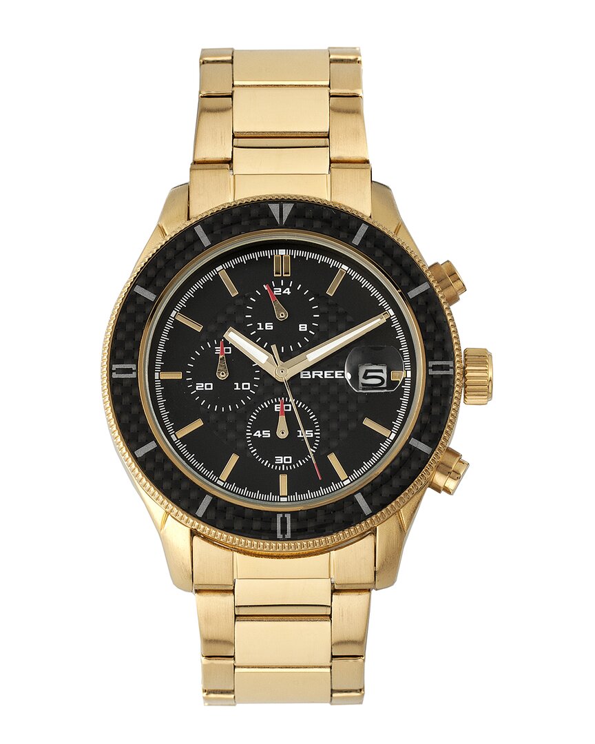 Breed Maverick Chronograph Men's Watch With Date In Gold