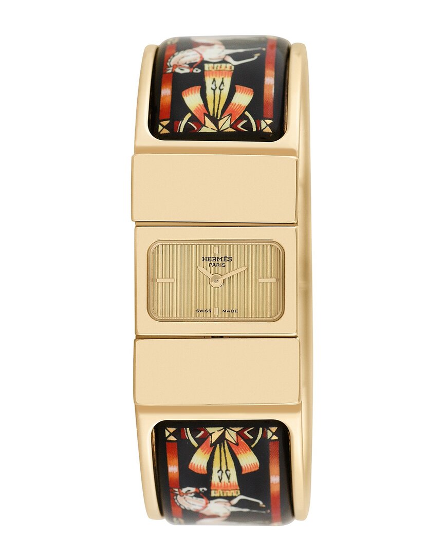 Pre-owned Hermes Hermès Women's Loquet Bangle Watch, Circa 2000's (authentic Pre-loved)