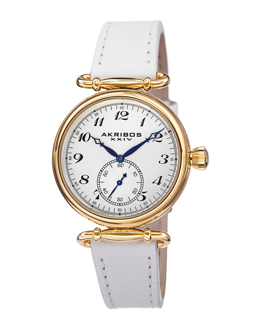 Akribos Xxiv Women's Leather Watch