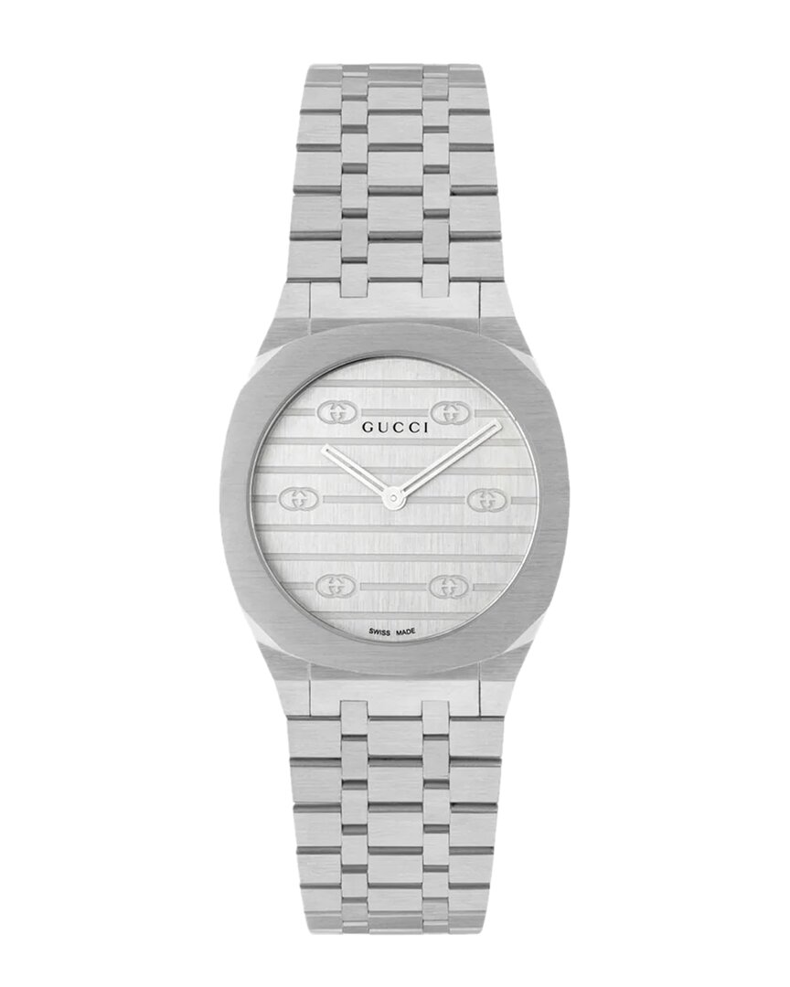 Shop Gucci Women's 25h Watch In Silver