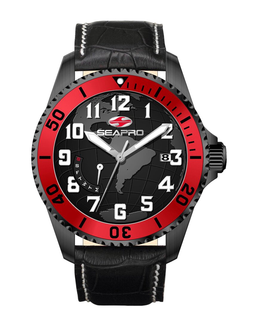 Seapro Men's Voyager Black Dial Watch