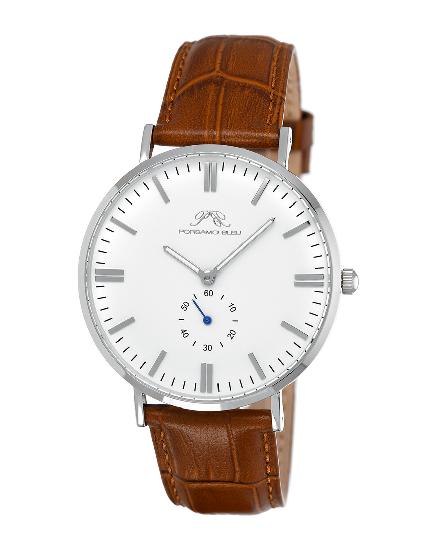 Shop Porsamo Bleu Men's Leather Watch