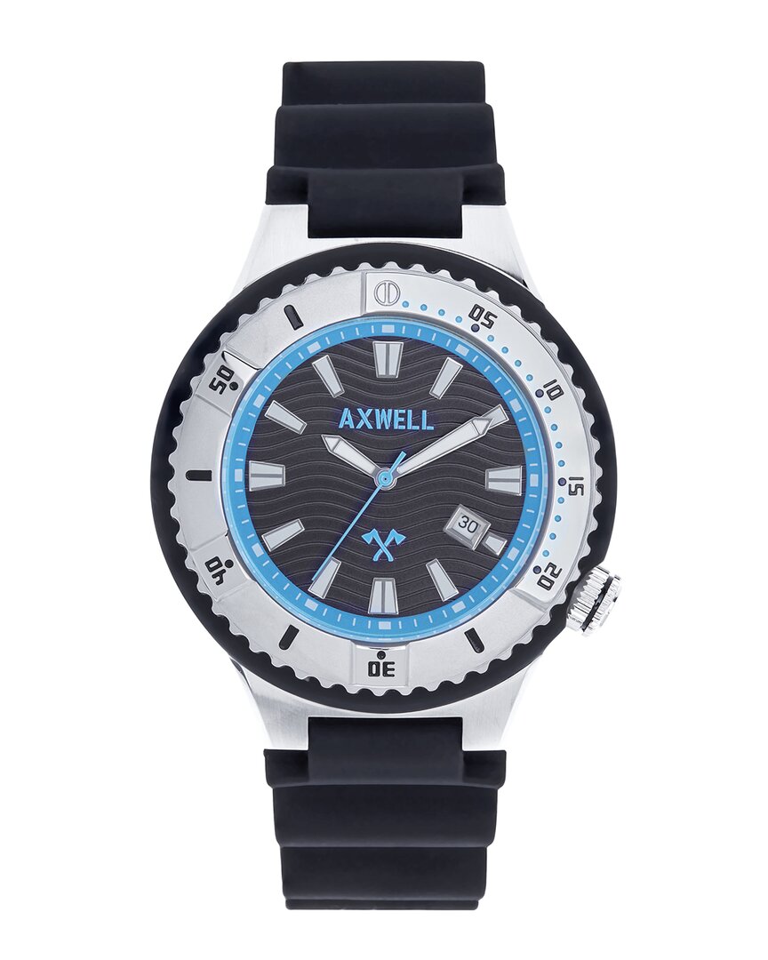 Axwell Men Summit Plastic Watch In Black / Silver
