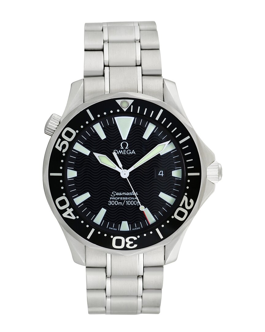Omega Men's Seamaster Watch, Circa 1990's (authentic Pre-loved) In Metallic