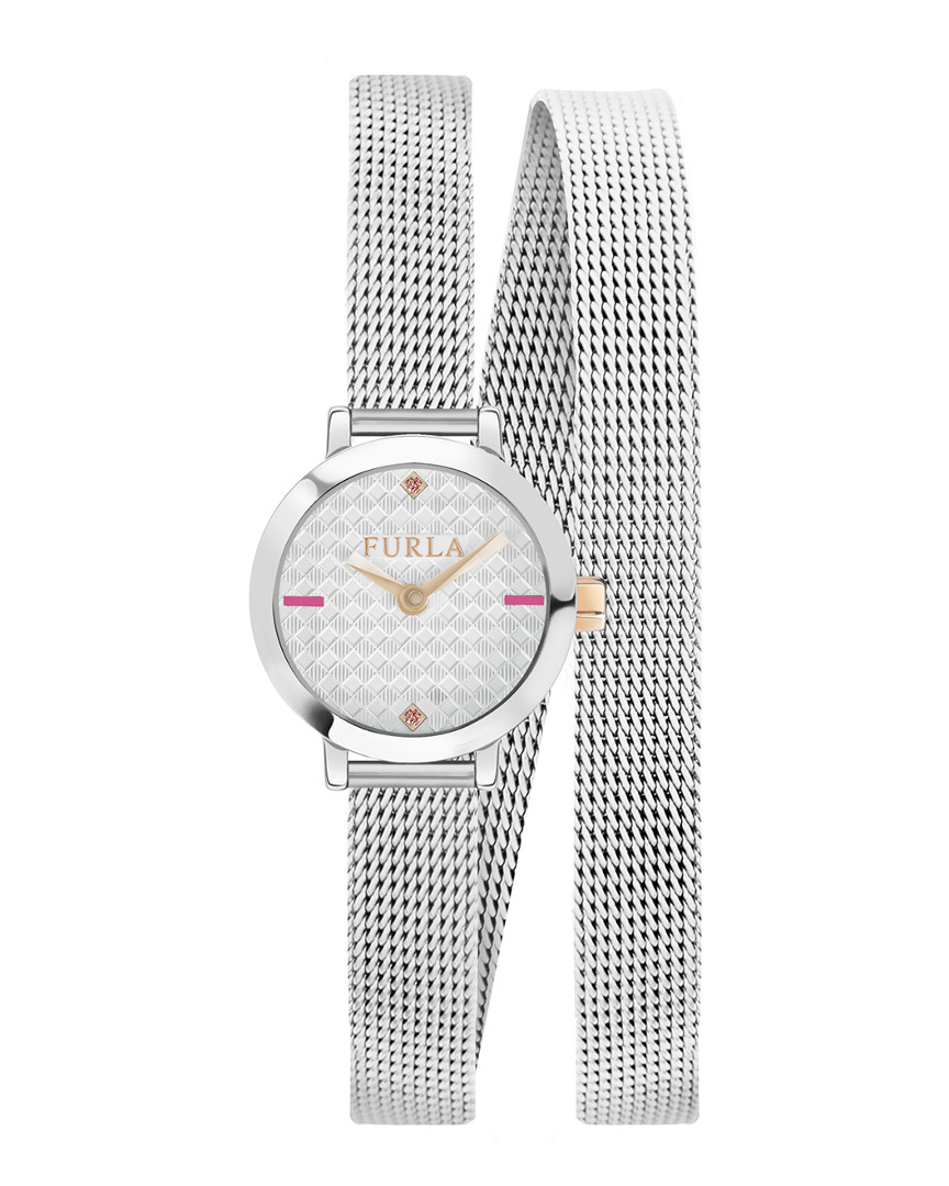 Furla Women's Vittoria Silver Dial Stainless Steel Watch