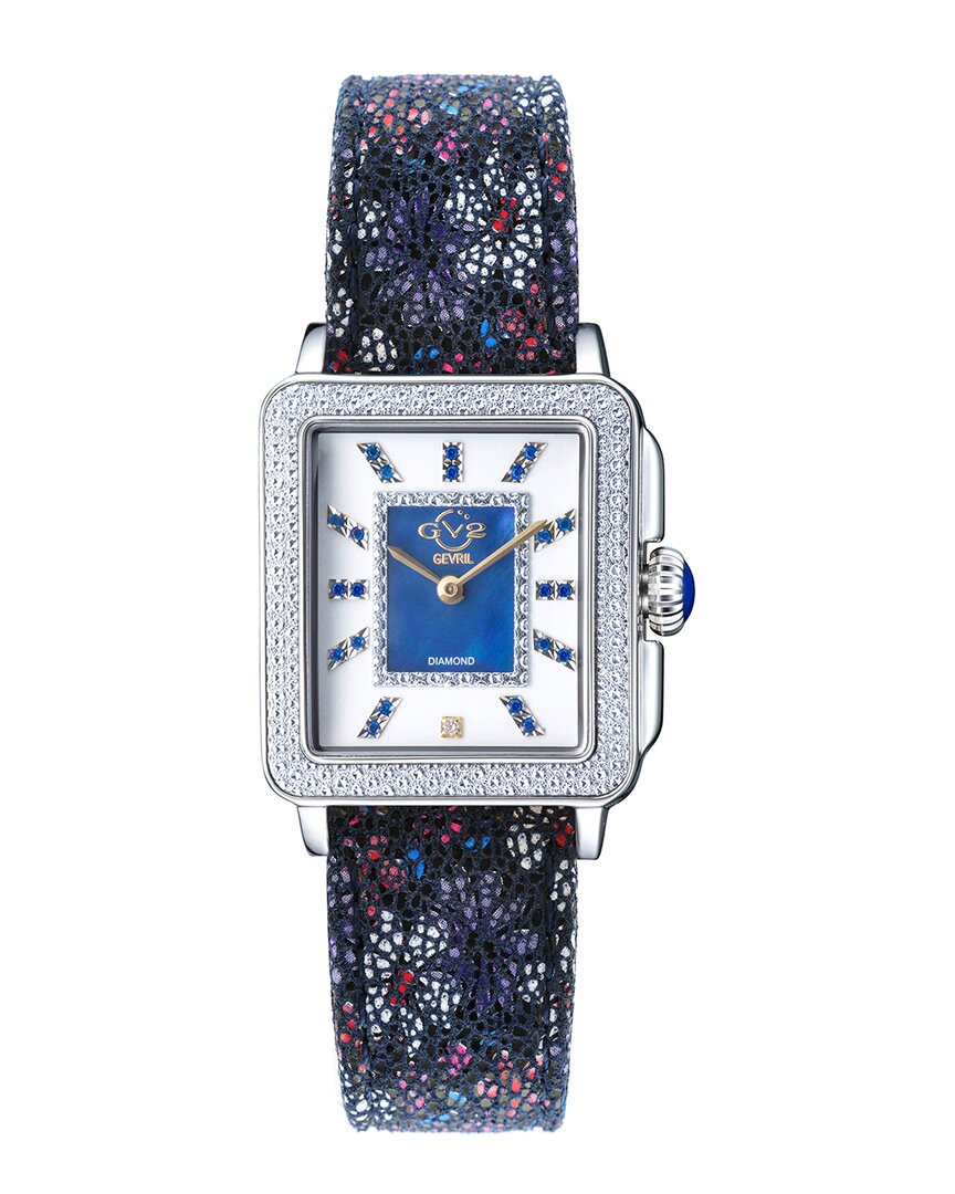 Gv2 Women's Padova Gemstone Floral Watch