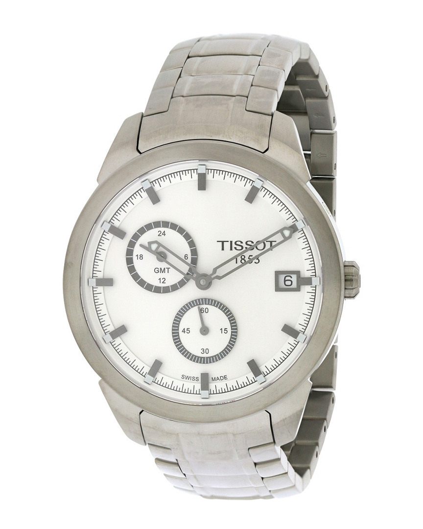 Tissot Men's Titanium Gmt Watch In Metallic