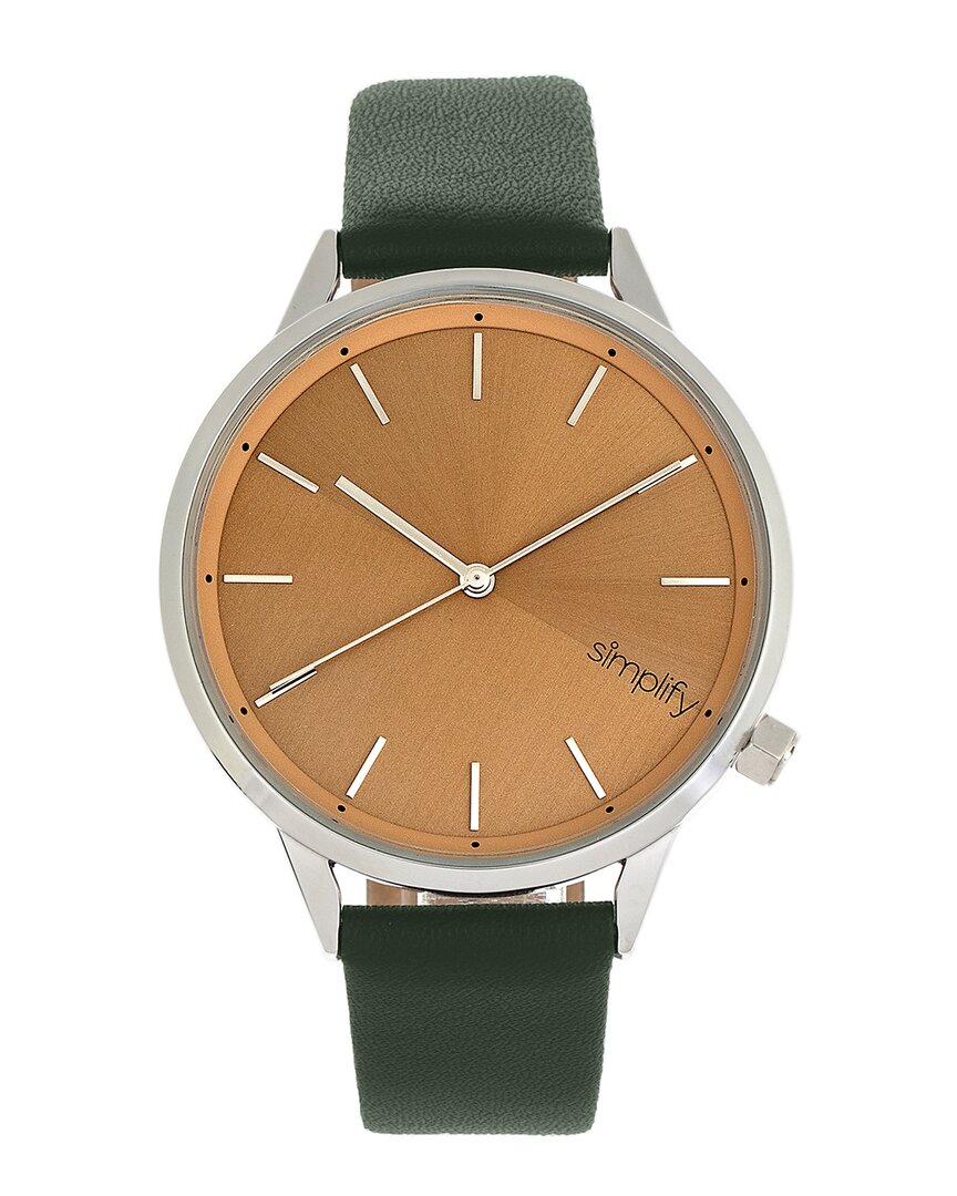 Simplify Unisex The 6700 Watch In Yellow/green/silver Tone