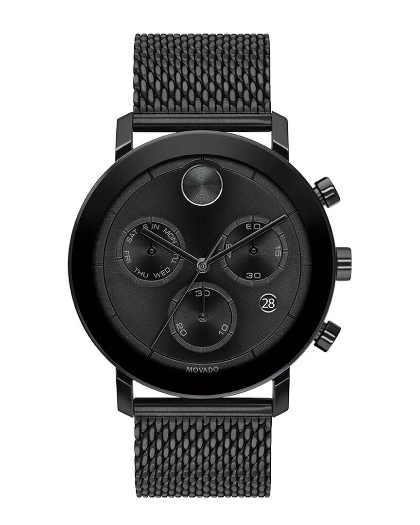 Movado Bold Evolution Mens Chronograph Quartz Watch 3600760 In Black