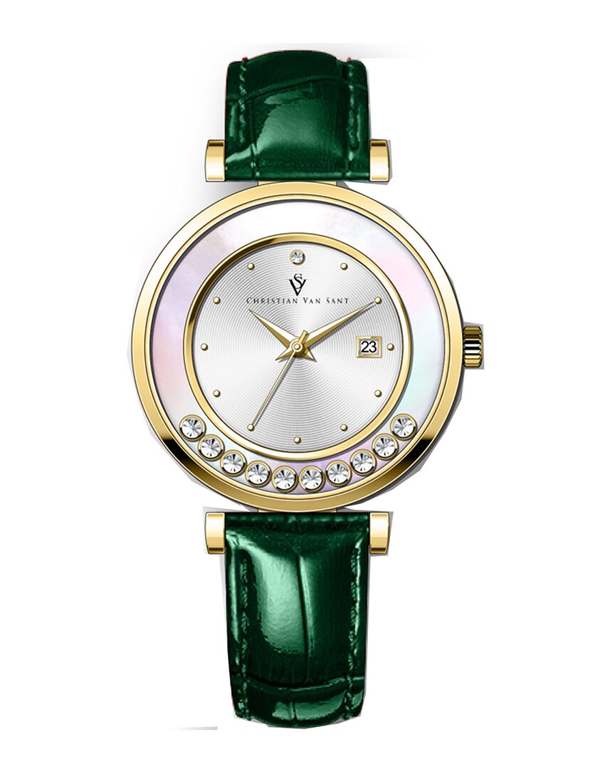 Christian Van Sant Women's Bria Silver Dial Watch