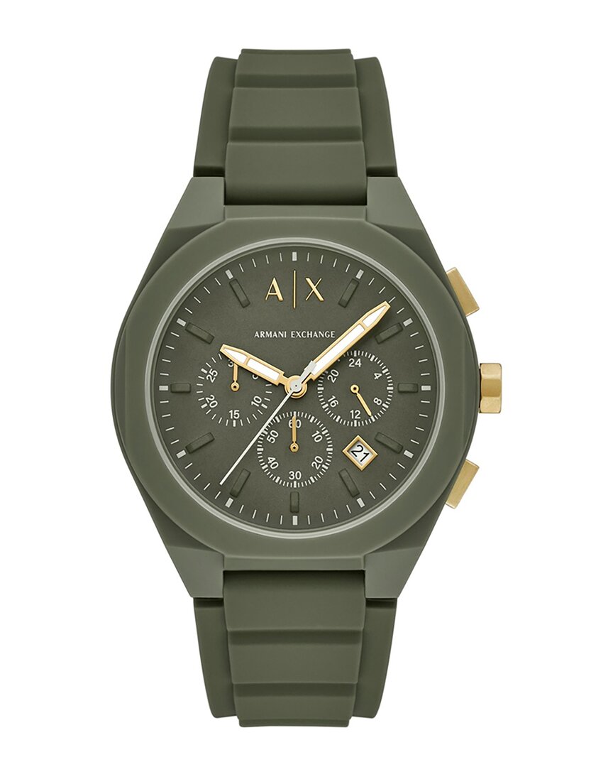 Armani Collezioni Men's Exchange Green Dial Watch In Green