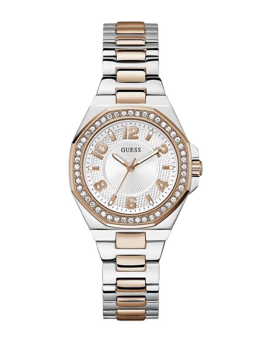 Guess Women's Contessa White Dial Watch In Gold