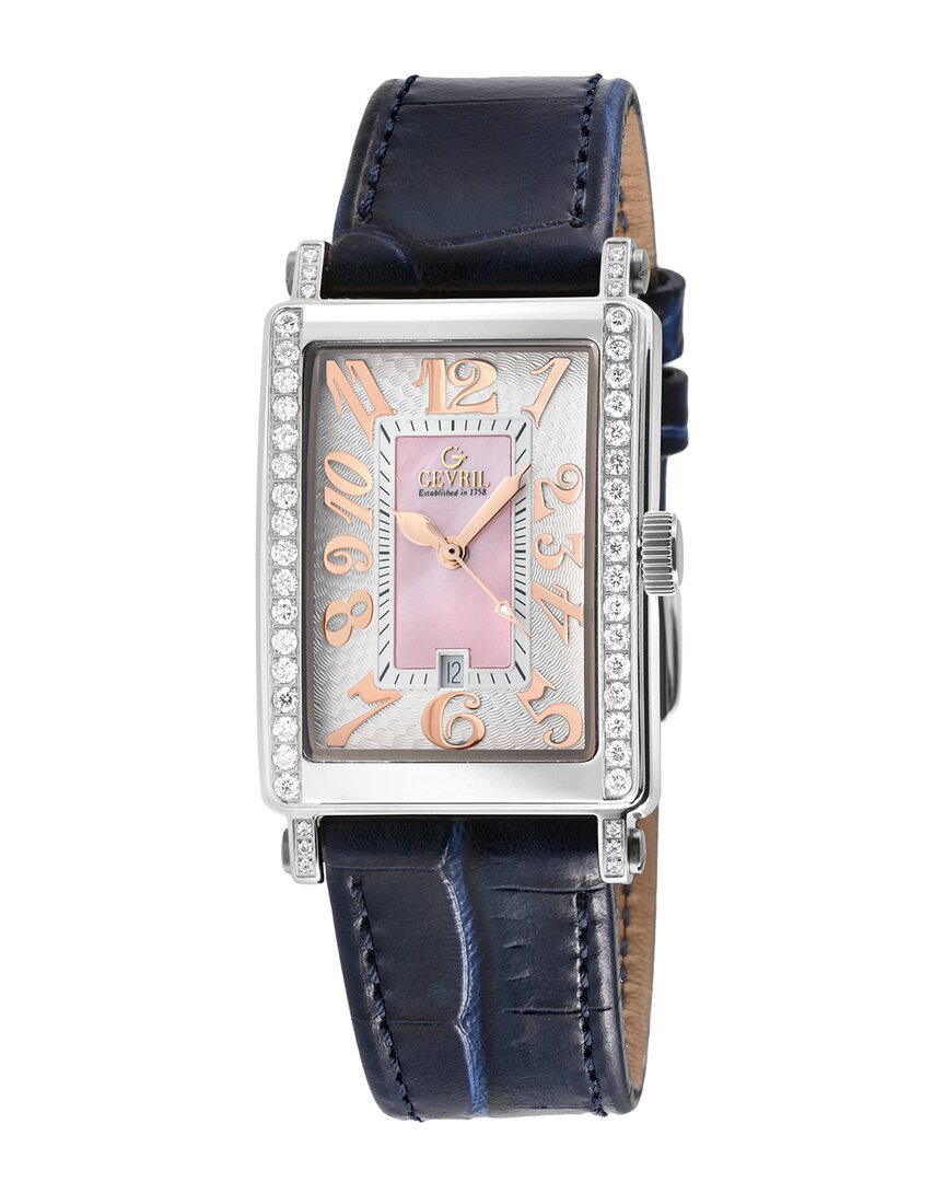 Shop Gevril Women's Avenue Of Americas Mini Diamond Watch