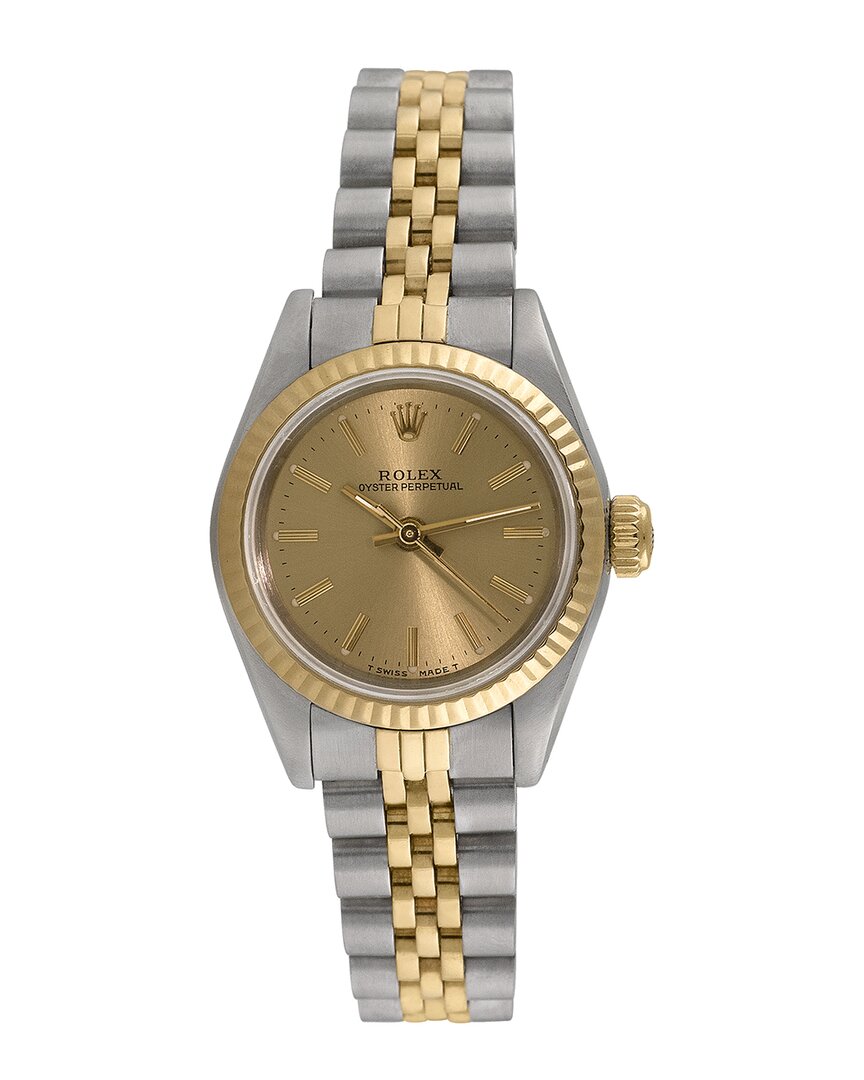 Heritage Rolex Rolex Women's Oyster Perpetual Watch, Circa 1990's (pre-loved) In Metallic