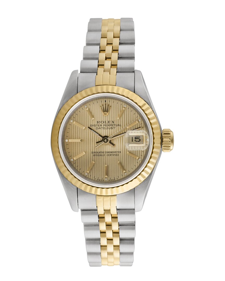 Heritage Rolex Rolex Women's Datejust Watch, Circa 1990's (pre-loved) In Metallic