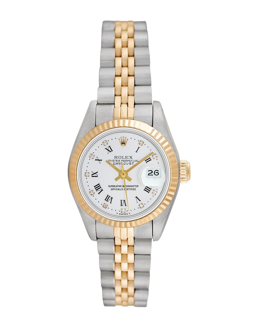 Heritage Rolex Rolex Women's Datejust Diamond Watch, Circa 1990's (pre-loved) In Metallic