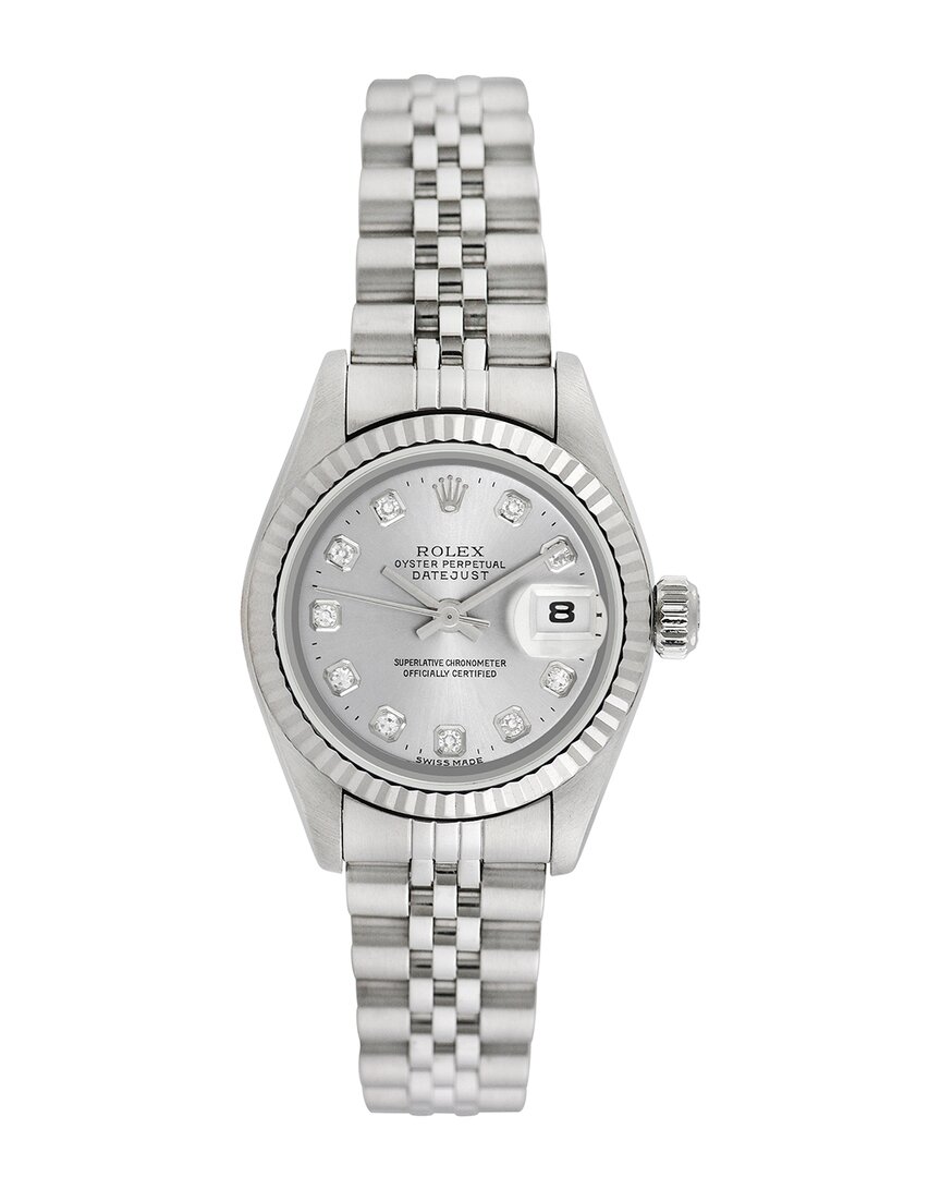 Heritage Rolex Rolex Women's Datejust Diamond Watch, Circa 1990's (pre-loved) In Gray