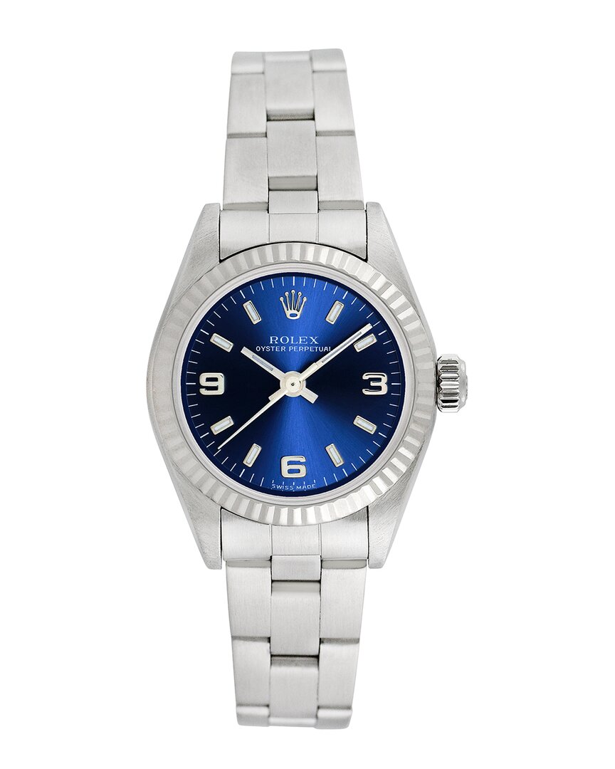 Heritage Rolex Rolex Women's Oyster Perpetual Watch, Circa 2000's (pre-loved) In Metallic