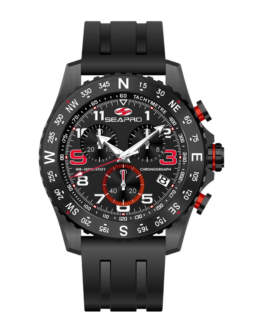 Seapro Men's Gallantry Black Dial Watch