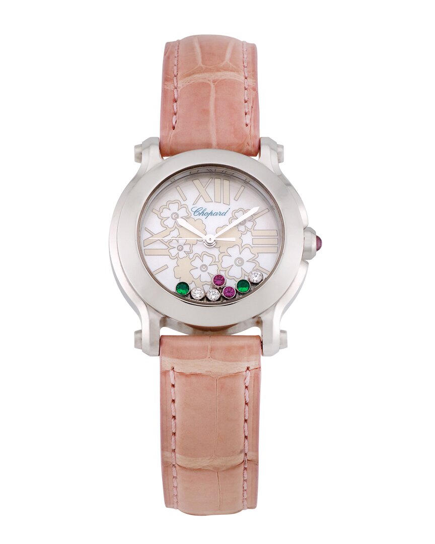 Chopard Women's Happy Sport Diamond Watch (authentic Pre-loved) In Brown