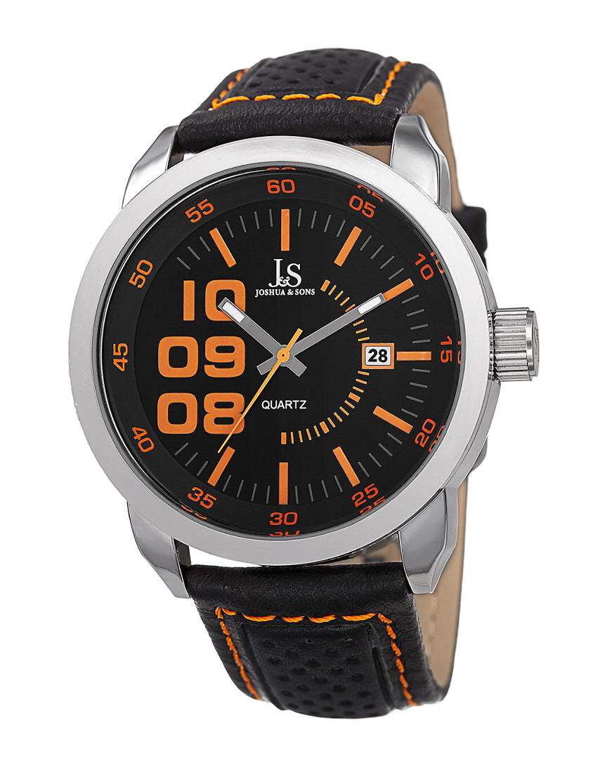 Joshua And Sons Joshua & Sons Men's Leather Watch