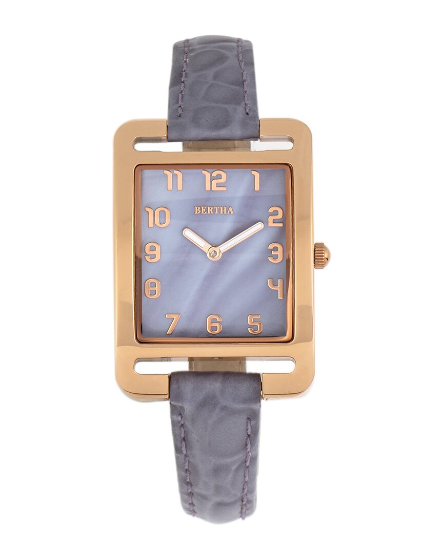 Bertha Marisol Swiss Mop Leather-band Watch