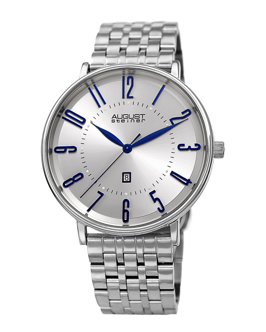 Shop August Steiner Men's Stainless Steel Watch