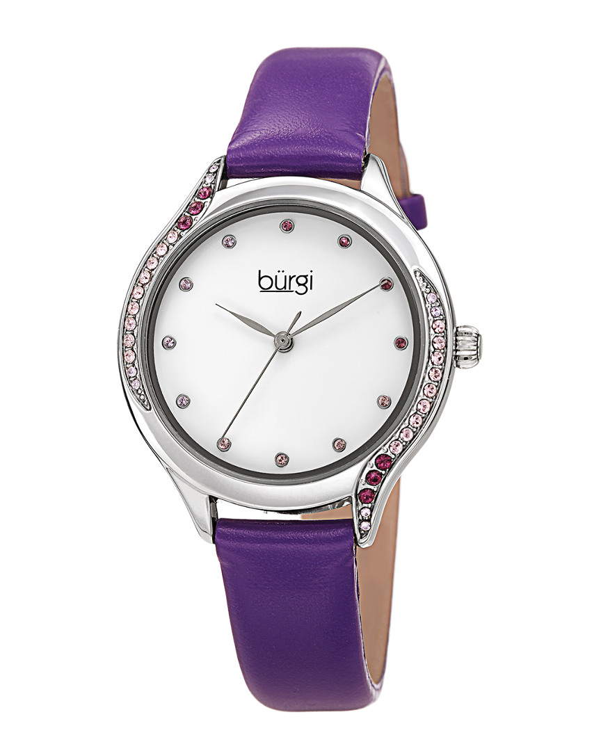 Burgi Women's Genuine Leather Watch