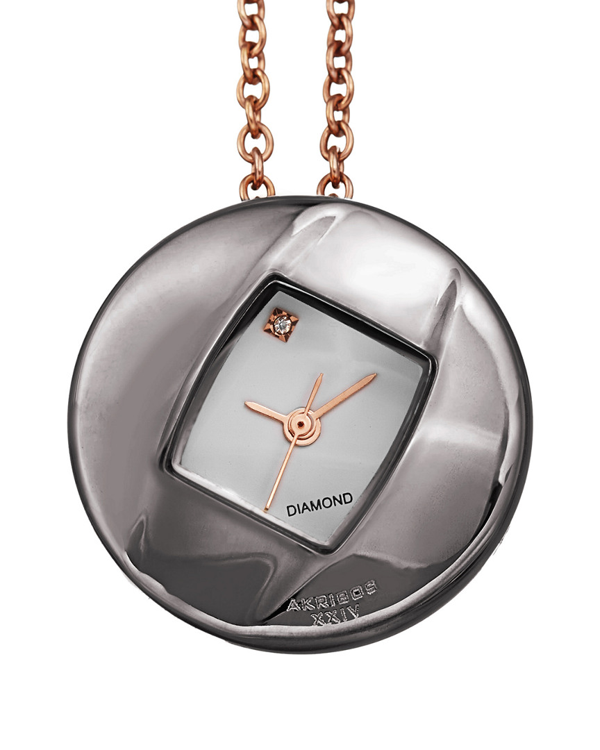 Akribos Xxiv Women's Metal Diamond Watch