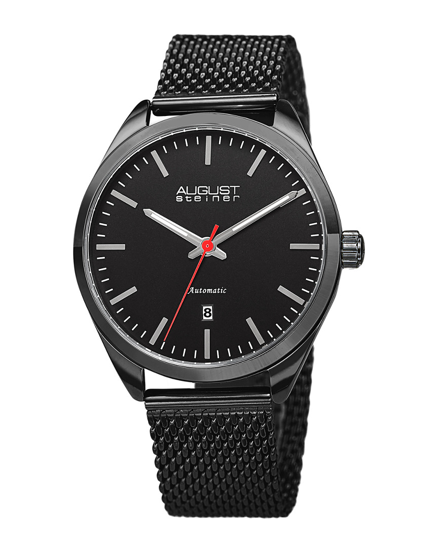 August Steiner Men's Stainless Steel Mesh Watch