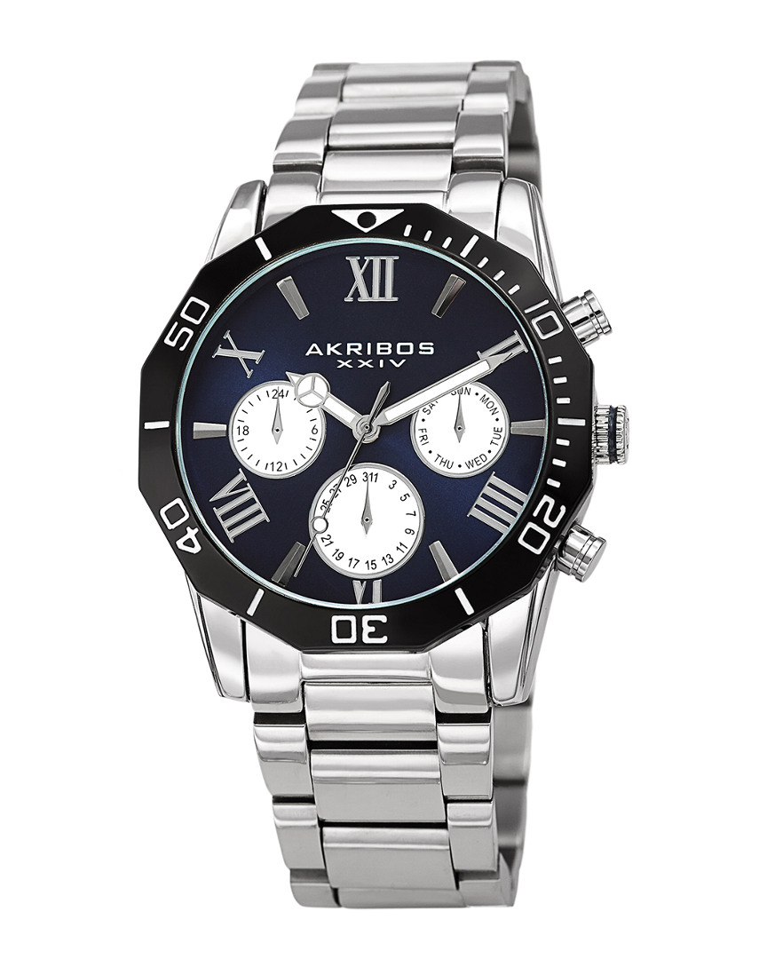 Akribos Xxiv Men's Stainless Steel Watch