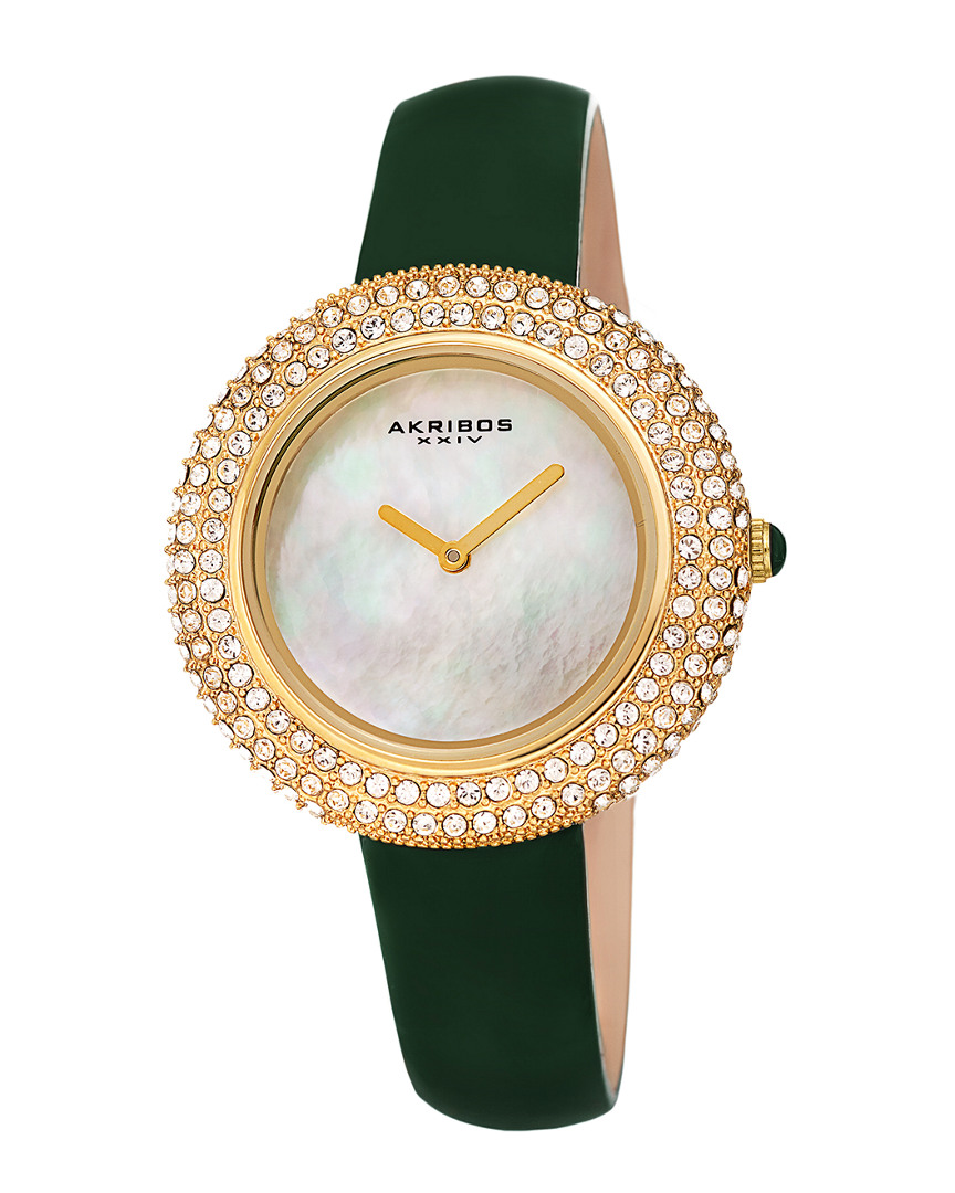 Akribos Xxiv Women's Patent Leather Watch