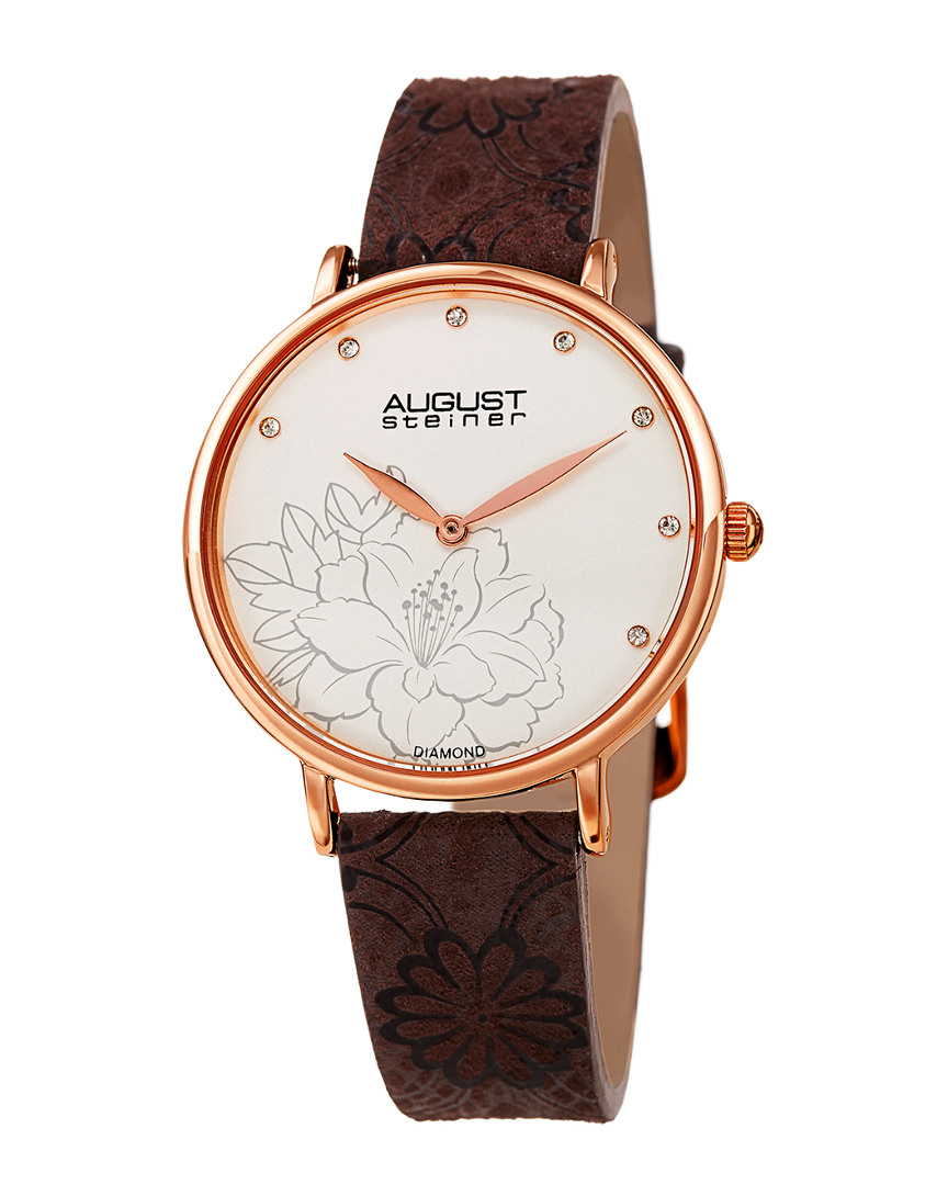 August Steiner Women's Leather Watch
