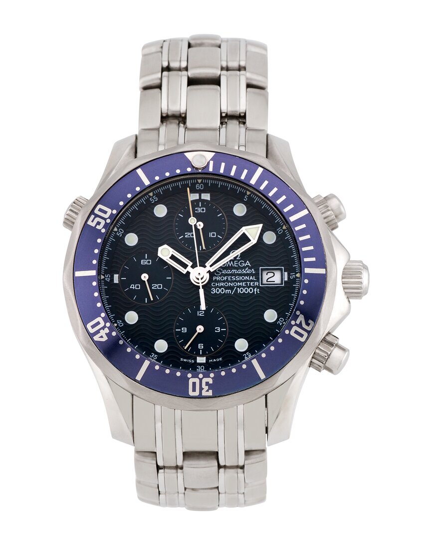 Omega Men's Seamaster Chrono Watch, Circa 1990's (authentic Pre-loved) In Metallic