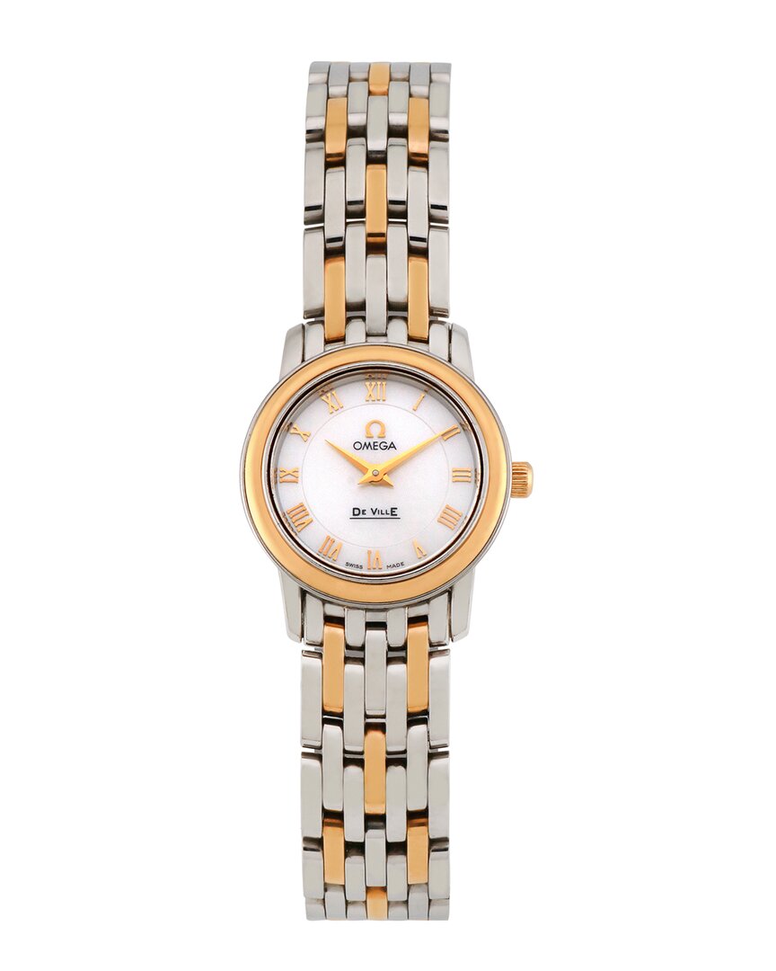 Omega Women's De Ville Watch, Circa 1990's (authentic Pre-loved) In Metallic