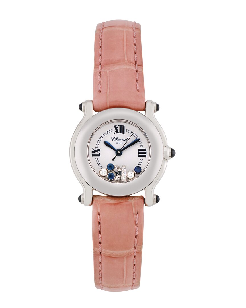 Chopard Women's Happy Sport Diamond Watch (authentic Pre-loved) In Pink