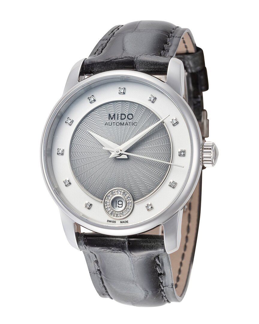 Mido Women's Baroncelli Diamond Watch In Black
