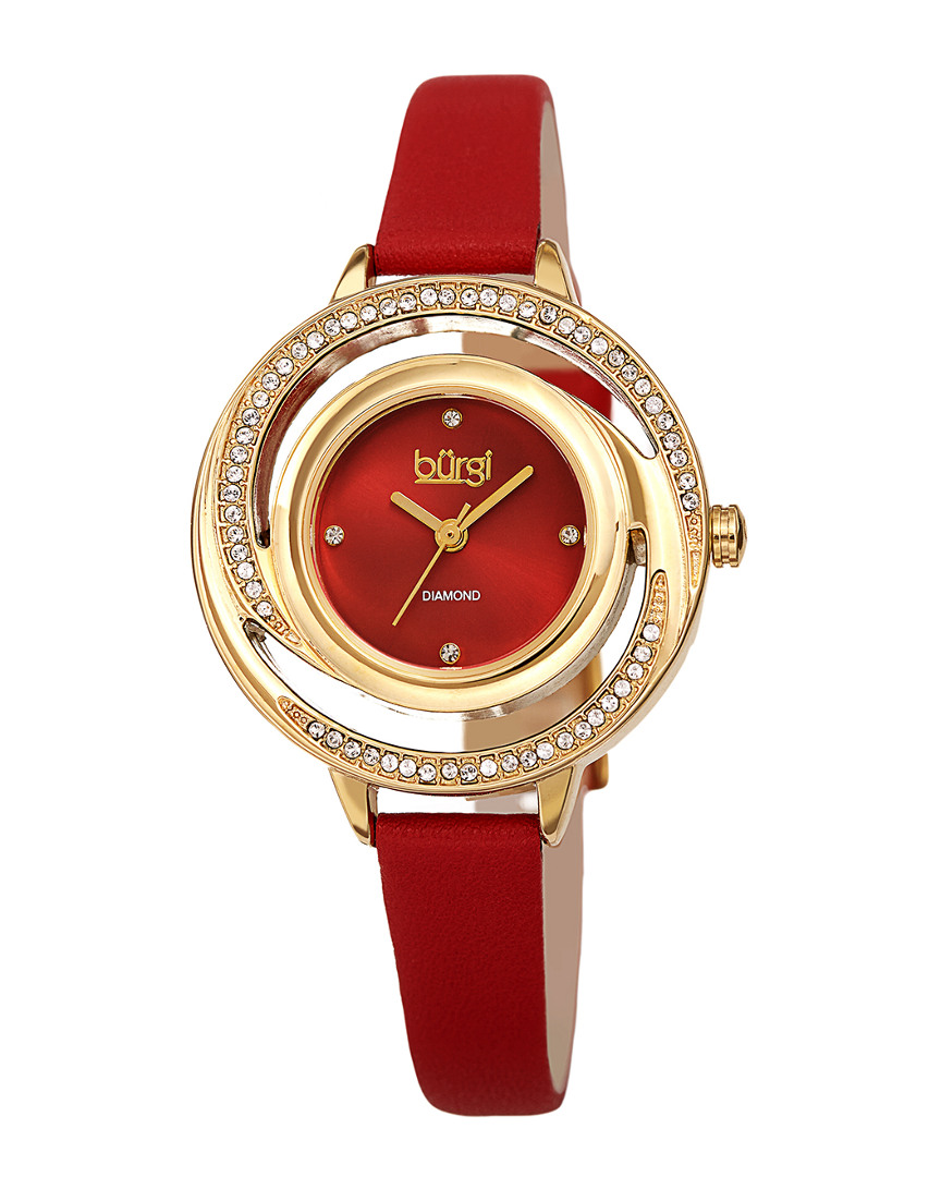 Burgi Women's Leather Watch