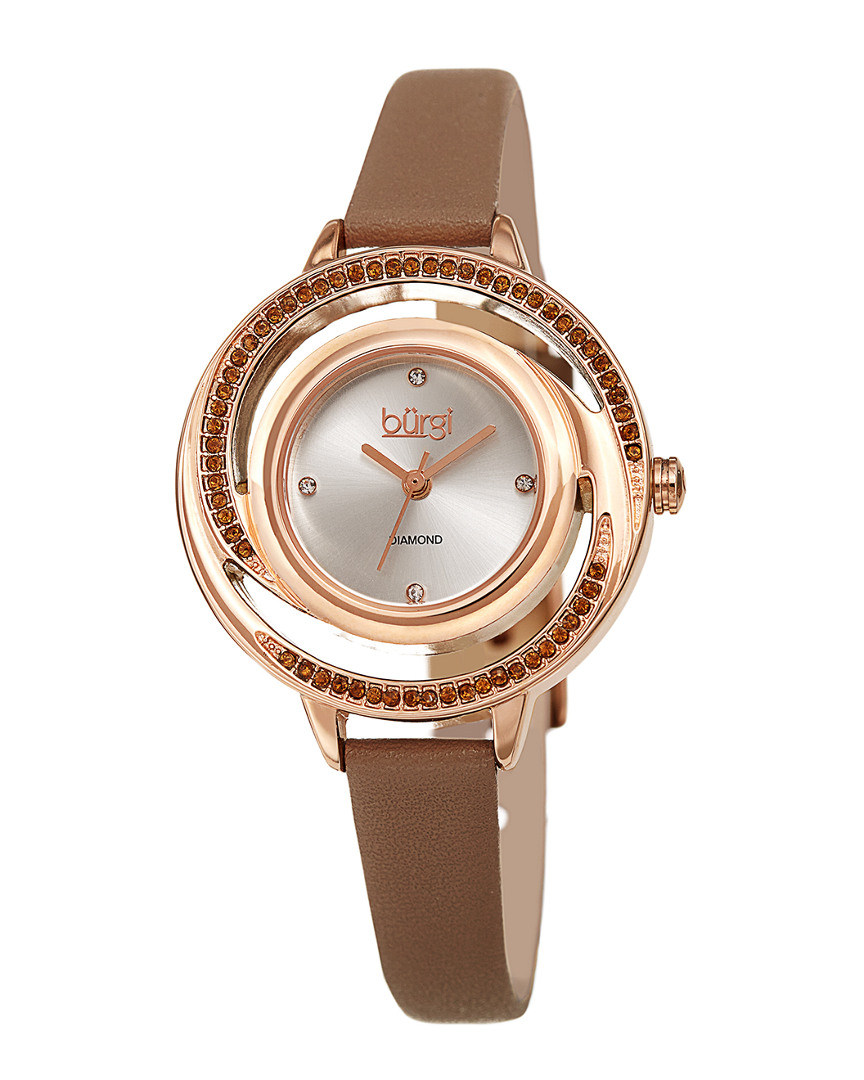 Burgi Women's Leather Watch