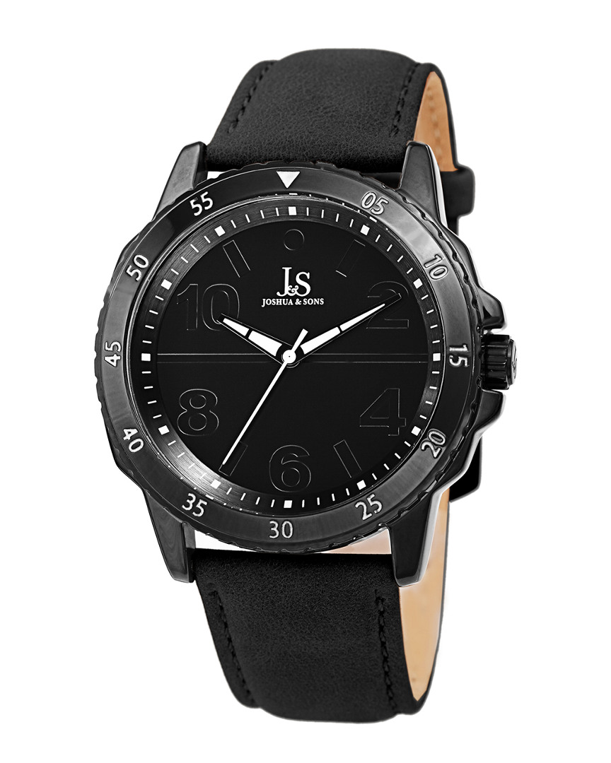 Joshua And Sons Joshua & Sons Men's Leather Watch