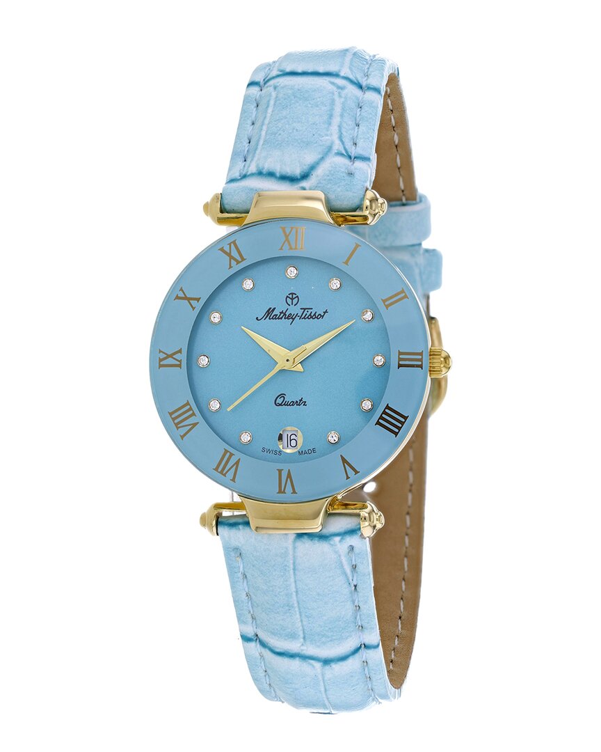 Mathey-tissot Women's Coupole Blue Dial Watch In Blue