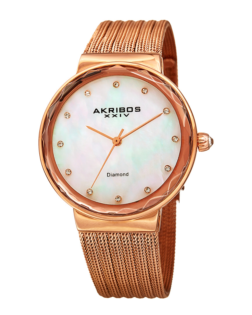 Akribos Xxiv Women's Stainless Steel Watch