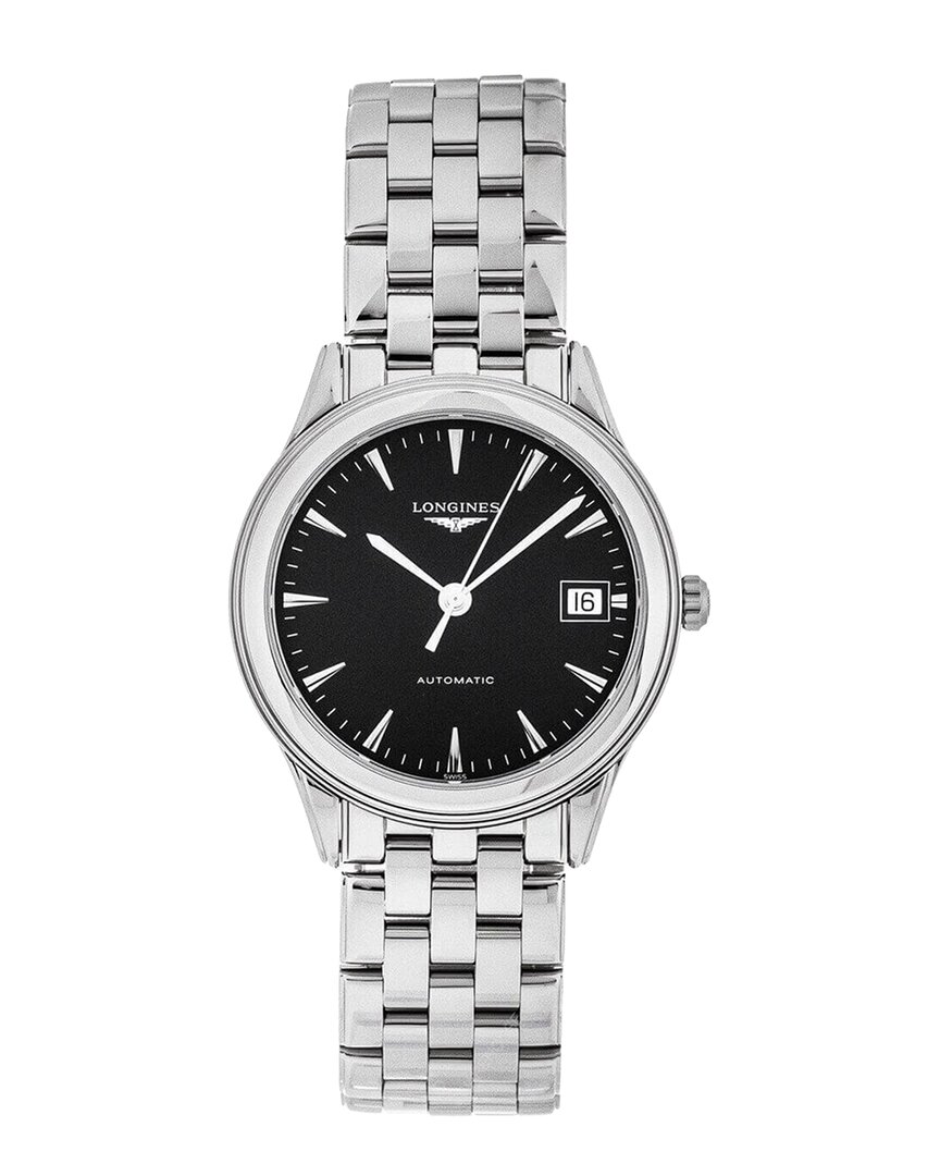 Longines Men's Flagship Black Dial Watch In Silver | ModeSens