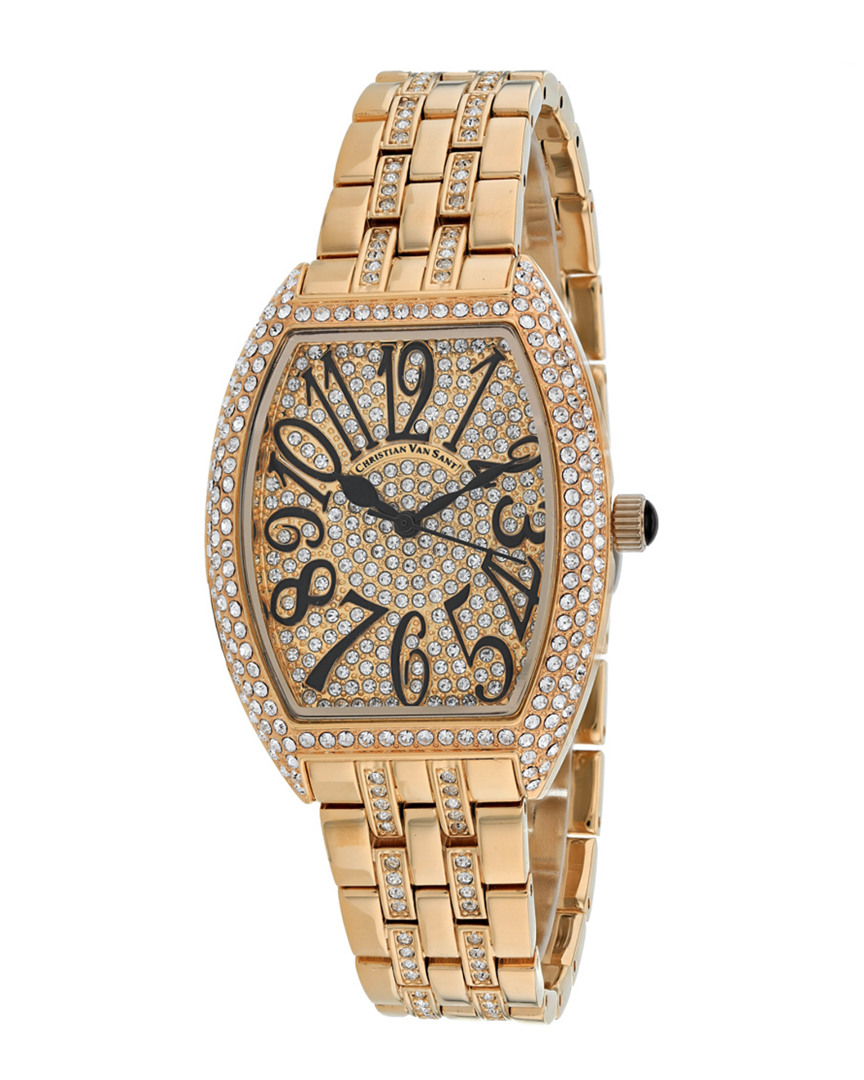 Shop Christian Van Sant Women's Elegant Sparkle Watch