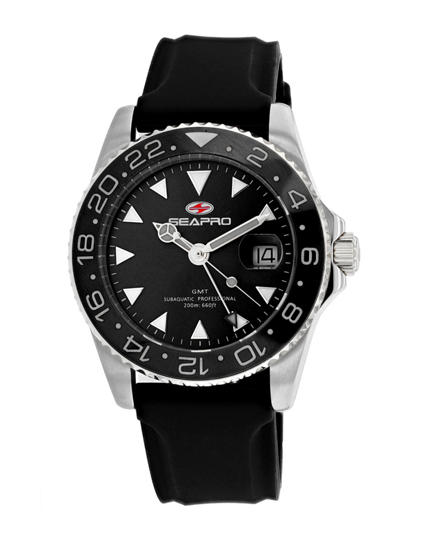 Seapro Agent Quartz Black Dial Mens Watch Sp0121