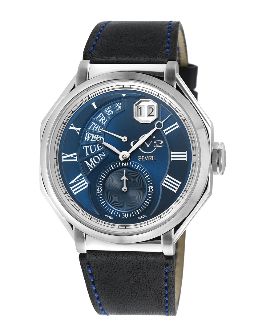 Gv2 Men's Multi-functional Swiss Quartz Watch In Black