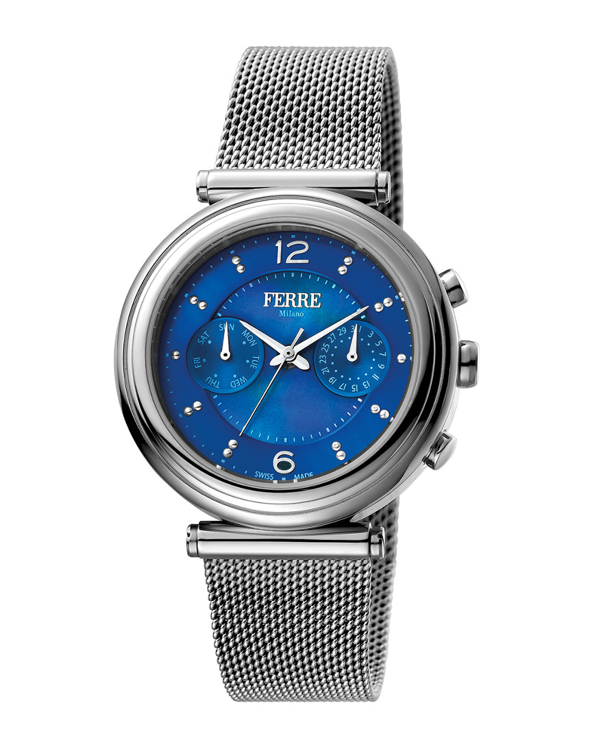 Ferre Milano Dark Blue Dial Ladies Watch Fm1l081m0051